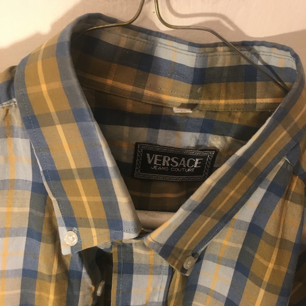 Men’s 90’s Versace Jeans Couture Plaid Shirt  - L